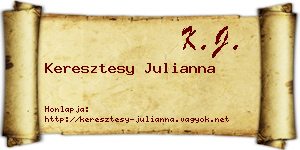 Keresztesy Julianna névjegykártya
